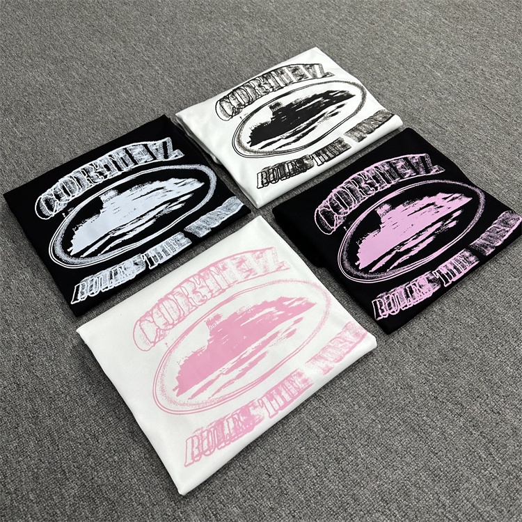 Corteiz alcatraz phantom monogram in ukdrill cotton loose crewneck trend drip short sleeve t-shirt