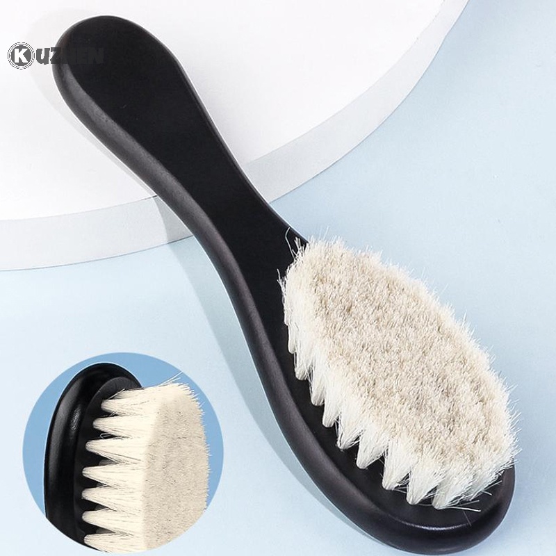 Bàn chải trẻ em kuzhen lông len mềm tự nhiên bàn chải tắm cho trẻ sơ sinh lược đầu mát xa bàn chải tóc sơ sinh món quà hoàn hảo cho bé hot