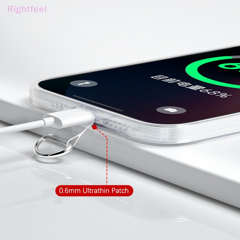 Rightfeel universal mobile phone anti-lost lanyard card gasket trong suốt tpu điện thoại có thể tháo rời dây treo dây đeo patch tether pad mới