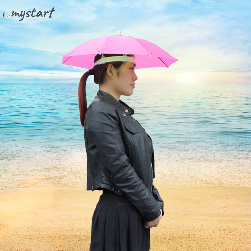 Mũ dù câu cá có thể gập lại ngoài trời mưa che nắng mũ nón chống thấm nước