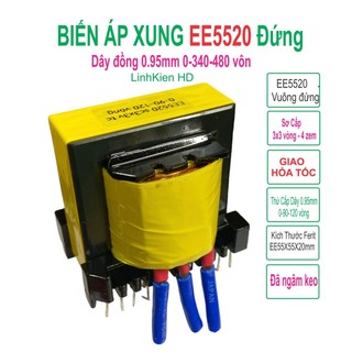 Biến áp xung e5520 vuông đứng mới quấn sẵn - linhkien hd