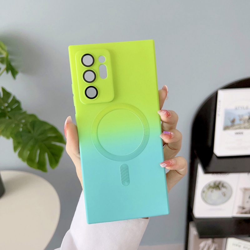 Ốp Điện Thoại Silicone Mềm Có Đế Sạc Nam Châm Cho Samsung Galaxy S23 S22 S21 Plus Ultra Note 20 Ultra