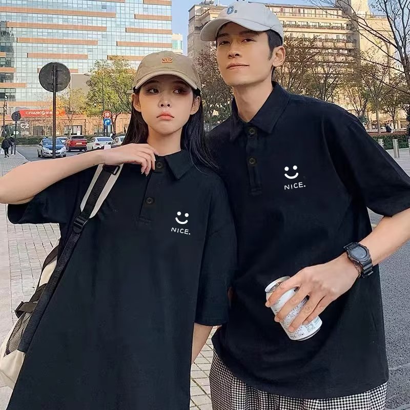 Áo Thun polo Tay Ngắn Dáng Rộng In Họa Tiết Thời Trang Nhật Bản Dành Cho Nam / Size M-4XL