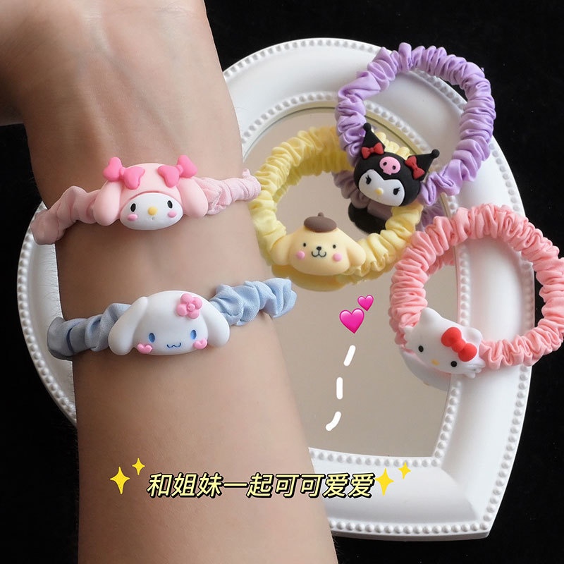 Dây Buộc Tóc Cao Su Họa Tiết Hoạt Hình Melody Dễ Thương