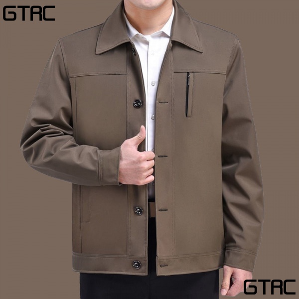 Áo Khoác Thời Trang Xuân Thu Cao Cấp Cho Đàn Ông Trung Niên