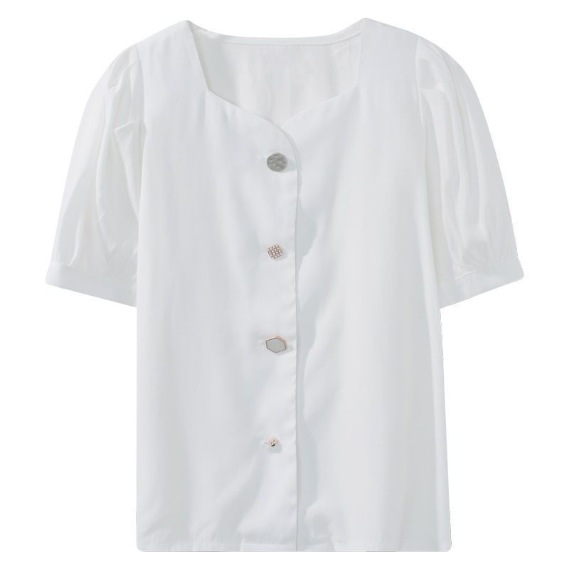 Áo Kiểu Tay Phồng Ngắn Cổ Vuông Thời Trang Mùa Hè Xinh Xắn Cho Nữ