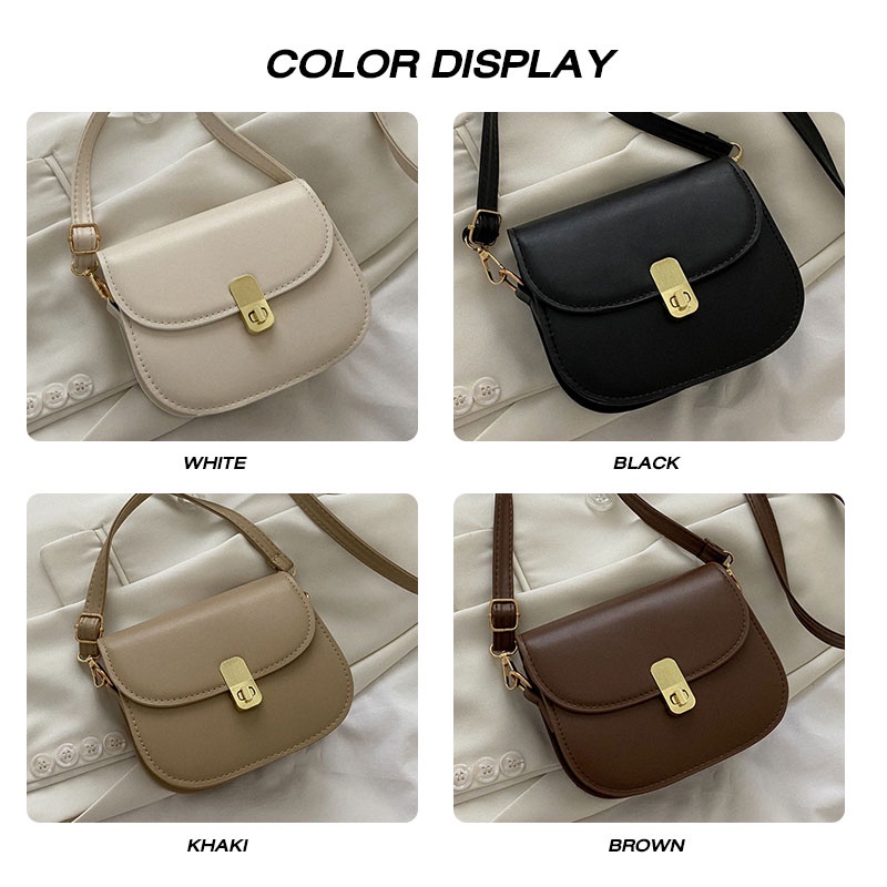 MISCHA Túi Xách Đeo Vai Màu Trơn Thời Trang Hàn Quốc Cao Cấp Cho Nữ