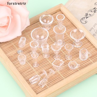 Set 17 món chén dĩa ly đĩa trang trí nhà búp bê