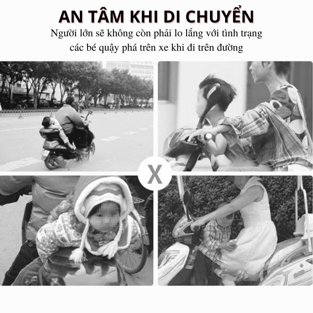 [BẢN NÂNG CẤP] Dây Đai An Toàn Cho Trẻ Em, Không Đập Đầu Khi Phanh Gấp, Đi Lại An Toàn Cho Xe Điện, Xe Máy, Xe Đạp