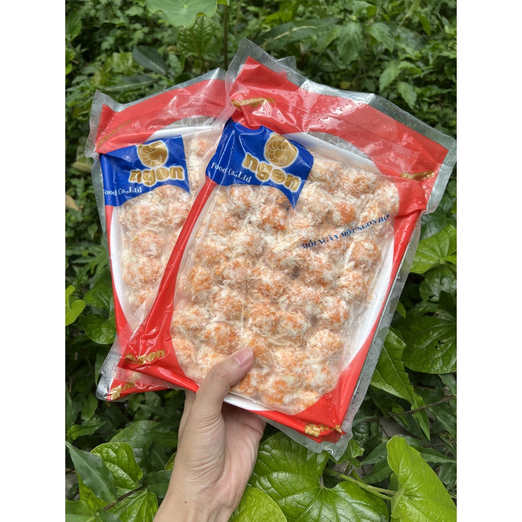 Viên hải sản sốt phô mai mayonnaise - tôm viên nhân phô mai chiên lên siêu ngon ( 500gr )