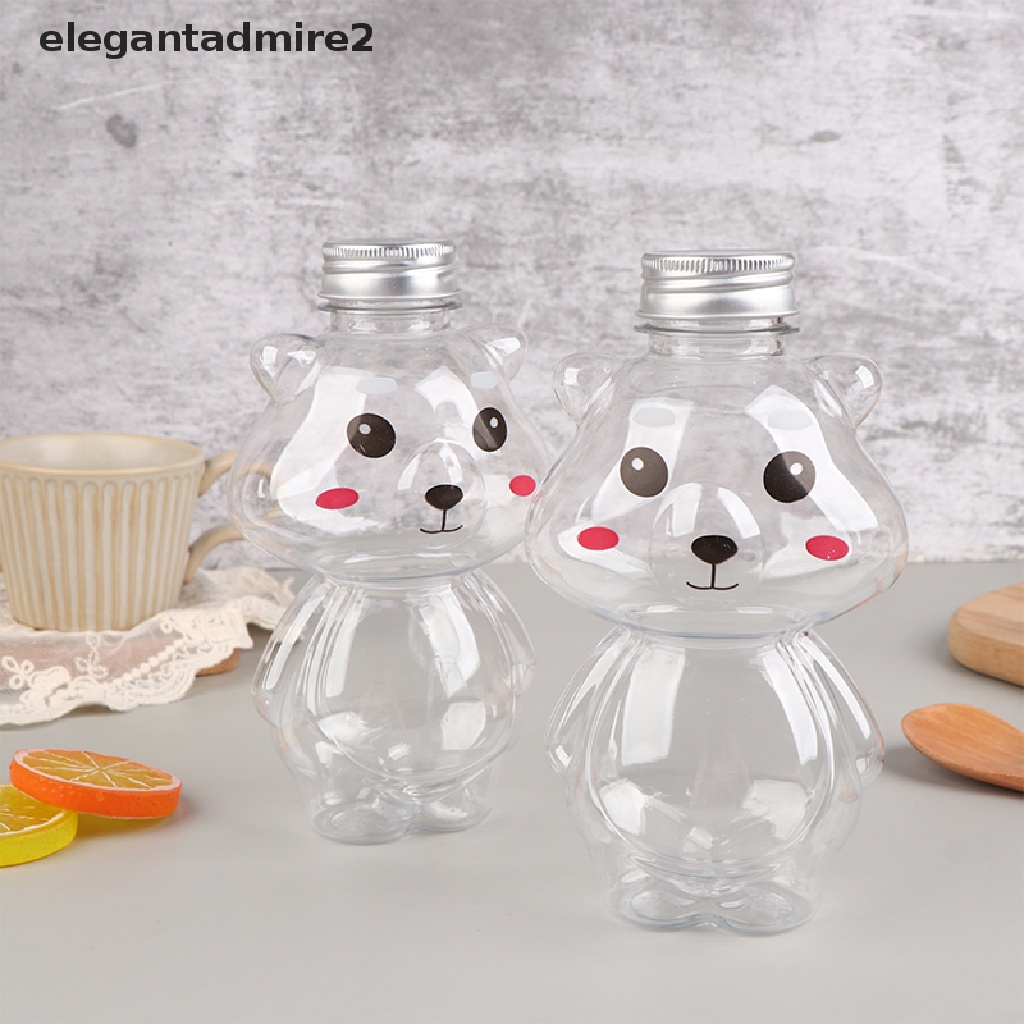 1 Bình Nước Ép 500ml Bằng Nhựa Dày Trong Suốt In Hình Gấu Violent Dễ Thương