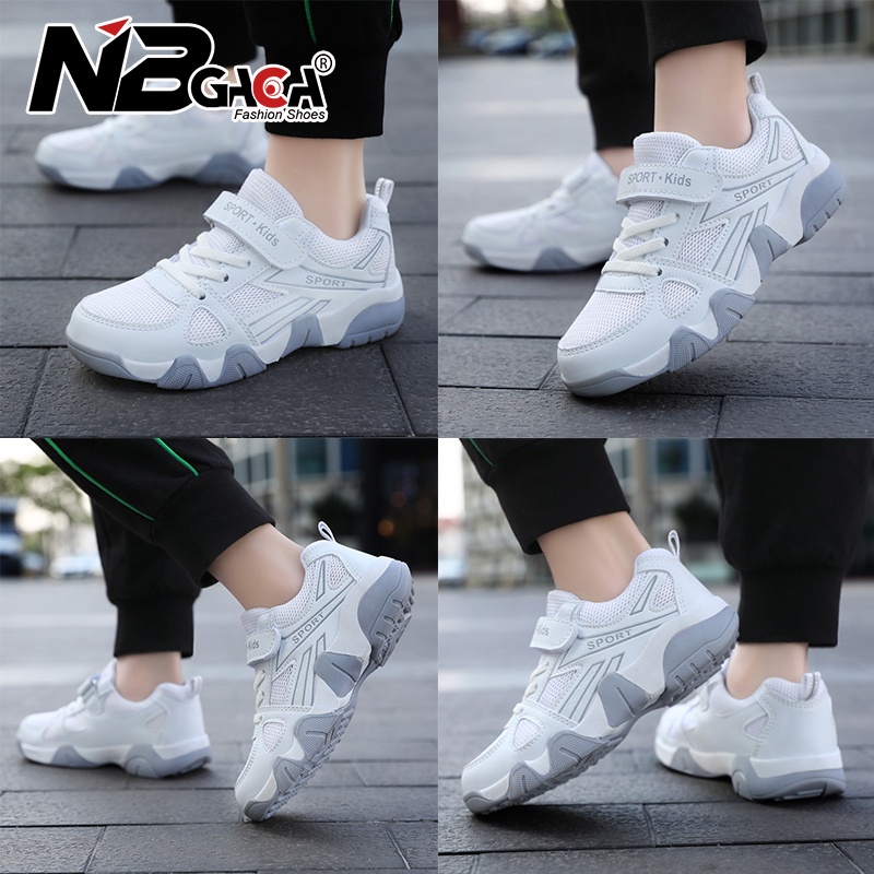 Giày Sneaker Phối Lưới Thoáng Khí Chống Trượt 5 Màu Tùy Chọn Có Size 28-40 Thời Trang Cho Bé Trai Và Gái
