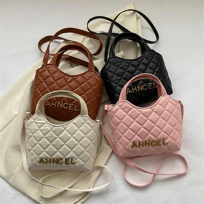 Túi Xách JASMIN NOIR Tote Dáng Vuông Dài Kẻ Sọc Caro Có Dây Đeo Cho Nữ