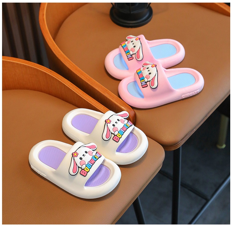 Dép Đi Trong Nhà Đế Mềm Chống Trượt Họa Tiết Hoạt Hình Dễ Thương Cho Bé Gái