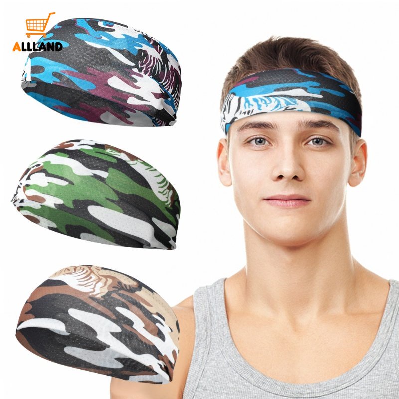 Băng Đô Thể Thao Unisex Bằng Lụa Băng Co Giãn Thấm Hút Mồ Hôi In Họa Tiết Rằn Ri Nhiều Màu Sắc