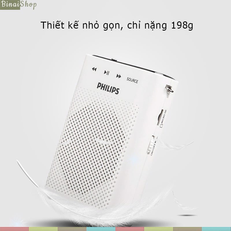 Máy Trợ Giảng Philips SBM210 , Có Bluetooth, Công Suất Lớn 15W Cho Giảng Dạy, Bán Hàng, Hướng Dẫn Viên