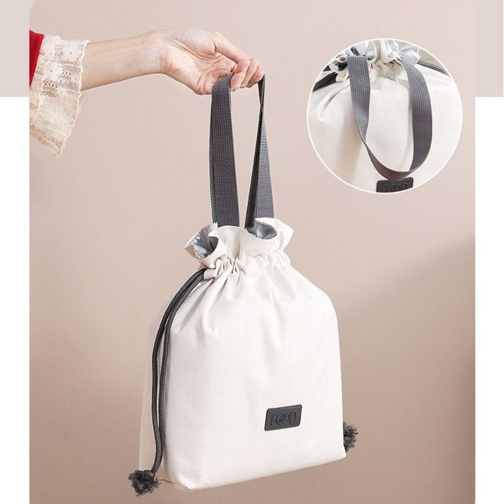 .Túi Đựng Hộp Cơm Trưa Lót Lá Nhôm Dày Dặn Cách Nhiệt Tiện Dụng Mang Theo Dã Ngoại