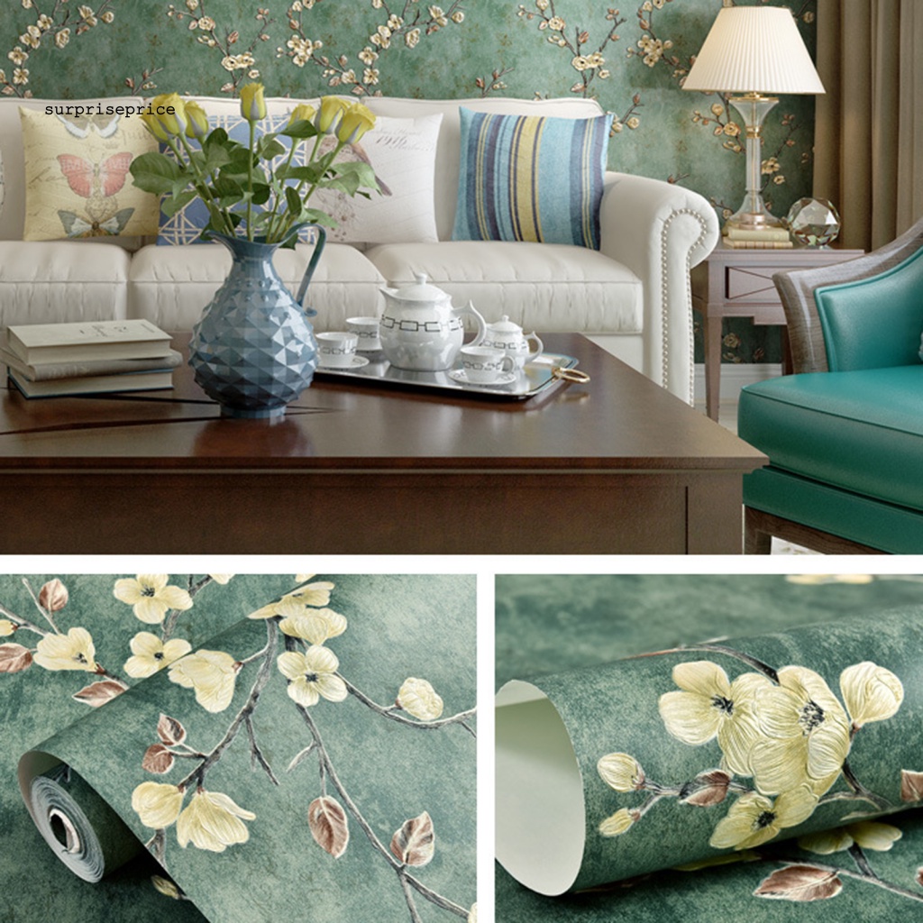 Sticker Dán Tường Tự Dính Họa Tiết Hoa Mận Dùng Trang Trí Nhà