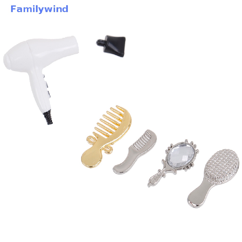Set 5 Lược Làm Khô Tóc Mini Tỉ Lệ 1: 12 Cho Nhà Búp Bê