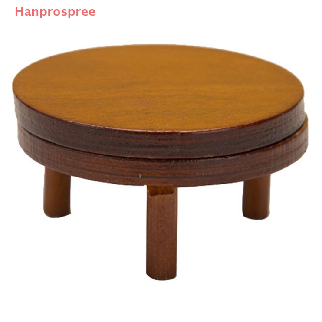 Bàn Trà / Cà Phê Hình Tròn Trang Trí Nhà Búp Bê Tỉ Lệ 1: 12