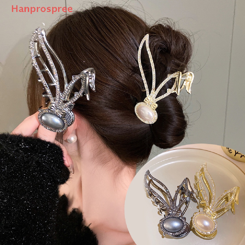 1 Kẹp Tóc Kim Loại Hình Cá Mập Đính Đá Cho Nữ