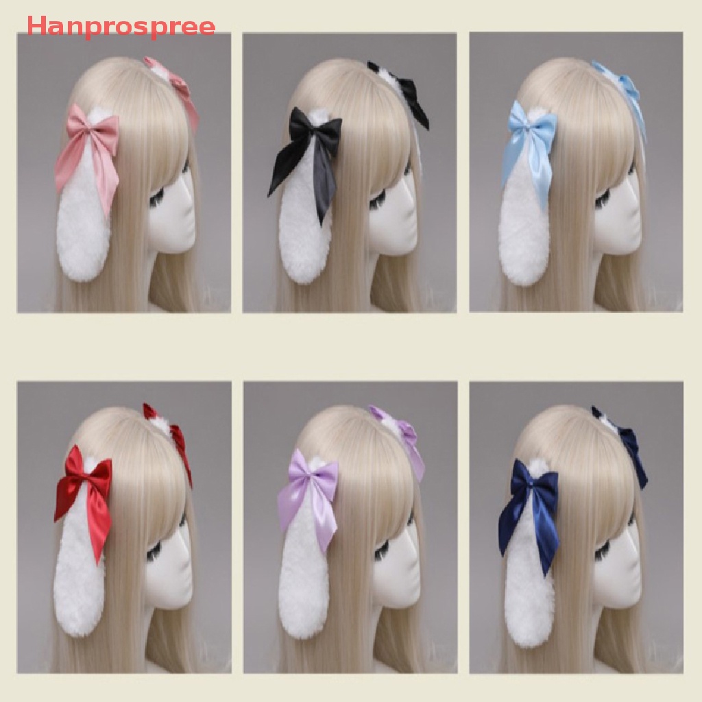 Kẹp Tóc Nơ Tai Thỏ Dễ Thương Phong Cách Lolita