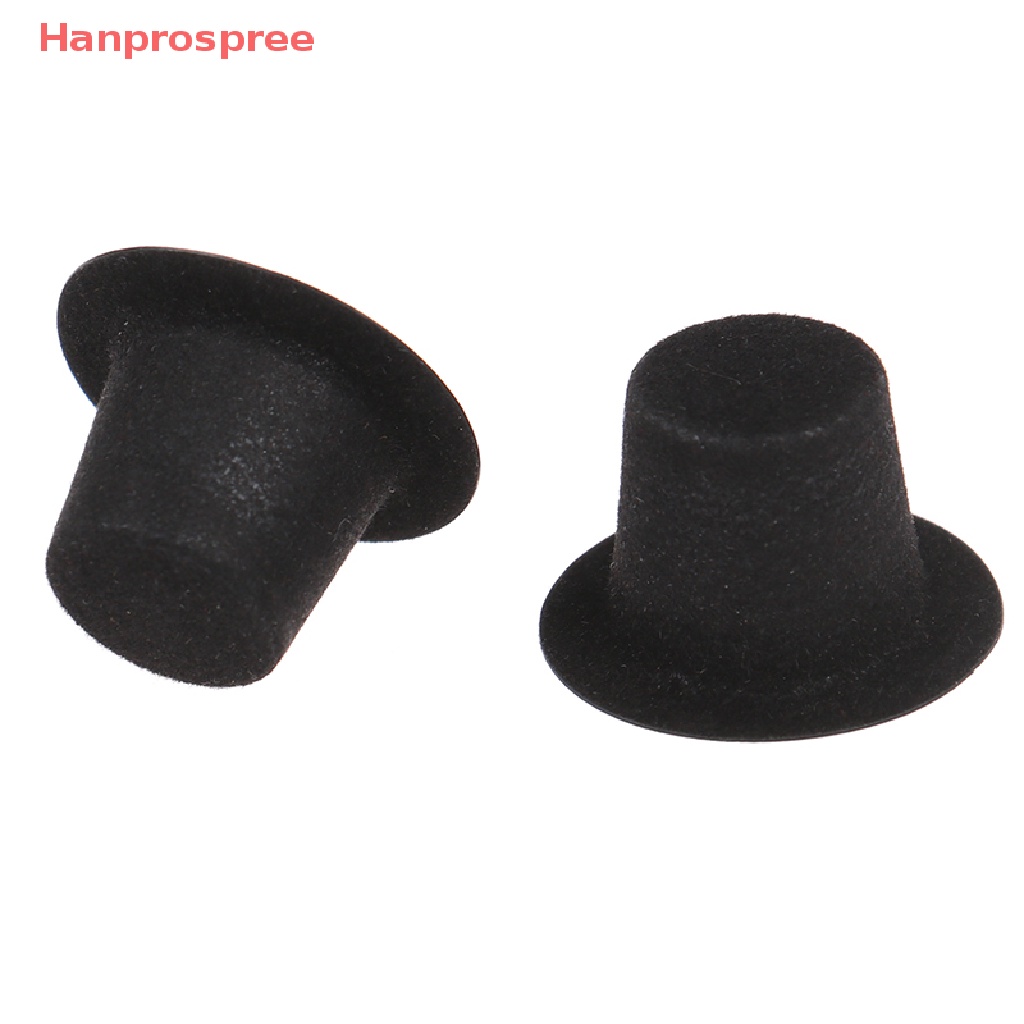 Set 10 Mũ Đen Trang Trí Nhà Búp Bê Tỉ Lệ 1: 12