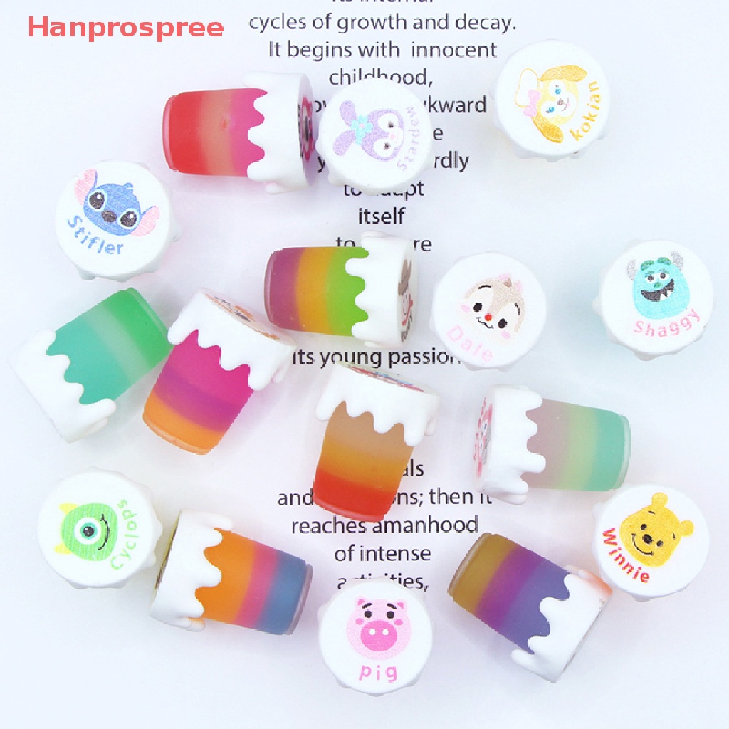 Bộ 2 Cốc Kem Mini Dạ Quang In Hình Hoạt Hình Cho Nhà Búp Bê