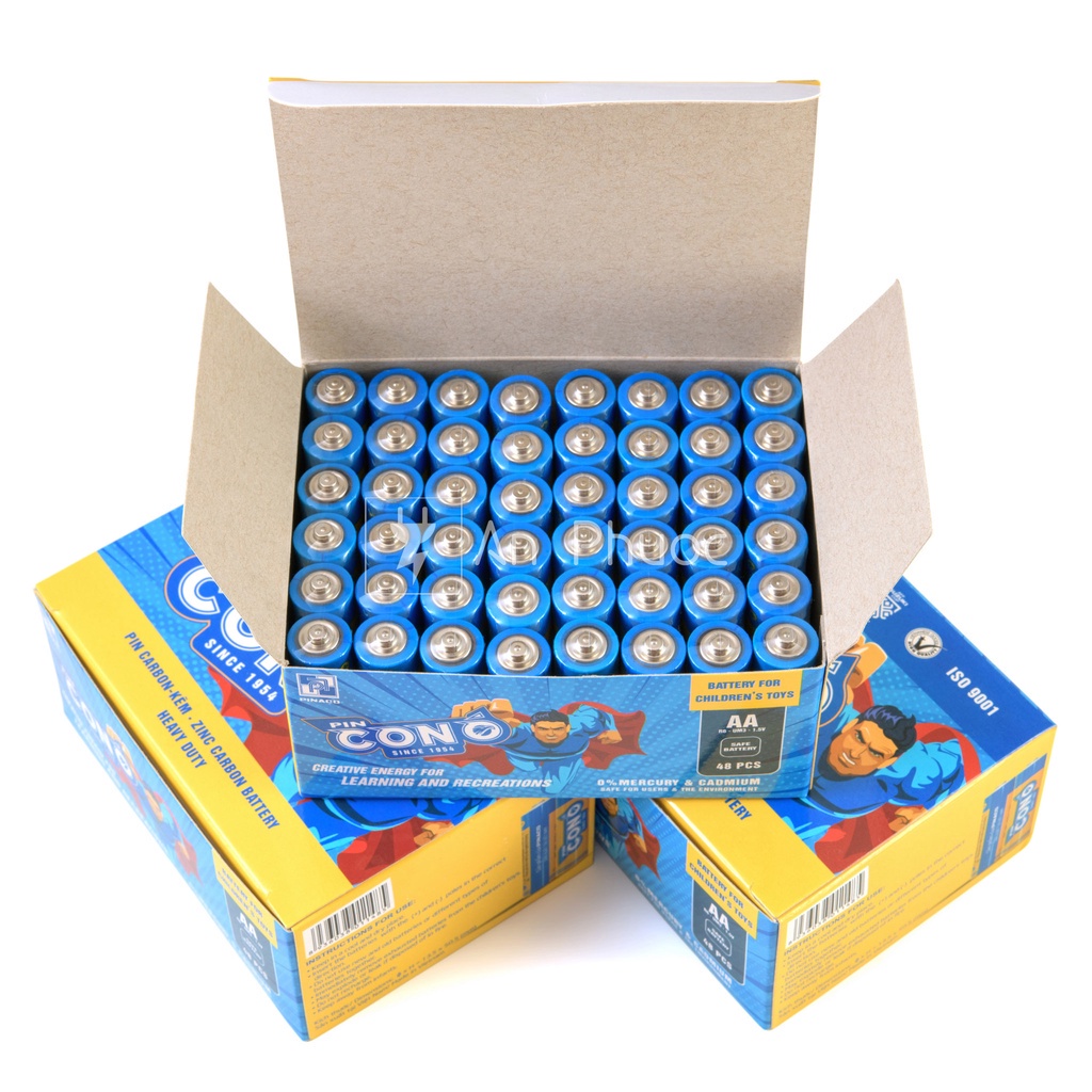 (HanPu Sỉ) (HÀNG CTY CHÍNH HÃNG) 1 Hộp Pin tiểu AA Con Ó R6P-UM3 (hộp 48 viên, mẫu mới)