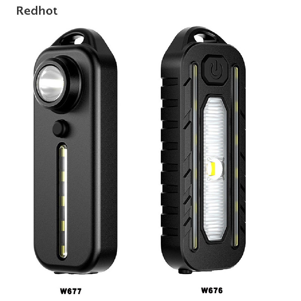 &lt; Redhot &gt; Đèn Pin LED Đỏ Và Xanh Dương Cảnh Báo An Toàn Sạc USB Có Kẹp Gắn Đèn Pin Cảnh Báo Cho Xe Đạp