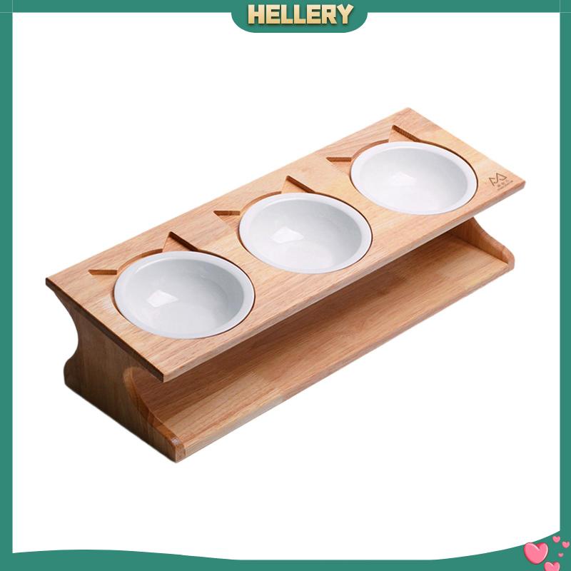 Bát Gỗ Đựng Thức Ăn Cho Mèo 3 Trong 1