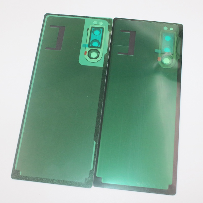 Nắp Đậy Pin Mặt Sau Bằng Kính Mới Cho Sony Xperia 5 J8210 J8270 J9210 &amp; Logo Trang Trí Xinh Xắn Chất Lượng