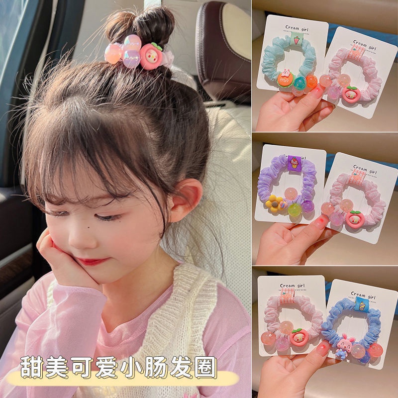 Dây Buộc Tóc Cao Su Họa Tiết Hoạt Hình Phong Cách Hàn Quốc Cho Nữ