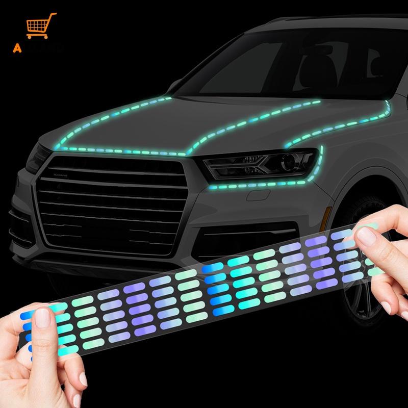 Miếng Dán Phản Quang Cảnh Báo Họa Tiết Chấm Tròn Trang Trí Xe Hơi / Mô Tô Độc Đáo DIY