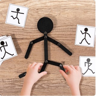 Bộ Đồ Chơi Xếp Hình Búp Bê Theo Phương Pháp Montessori DIY Giáo Dục Sớm Cho Bé
