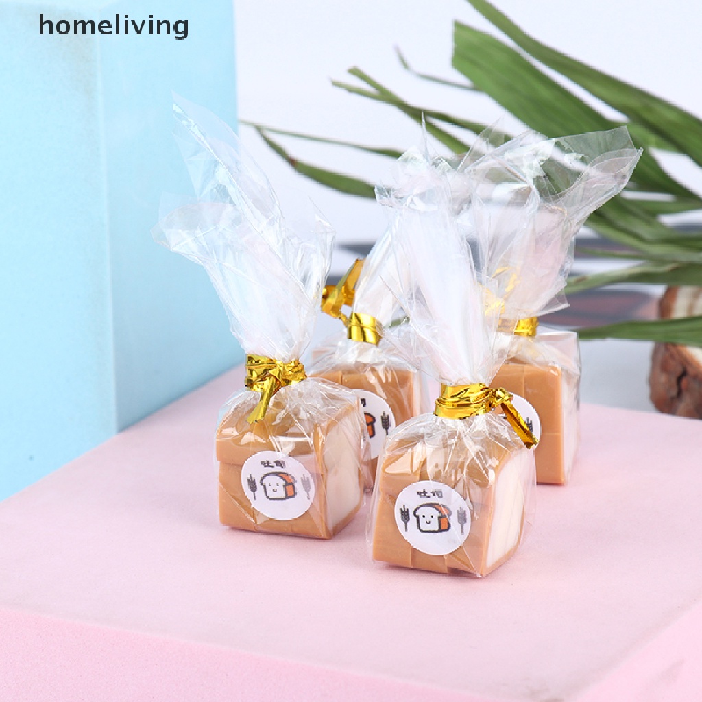 Set 2 Túi Bánh Mì Sandwich Mini Tỉ Lệ 1 / 12 Xinh Xắn Dùng Để Trang Trí Nhà Búp Bê