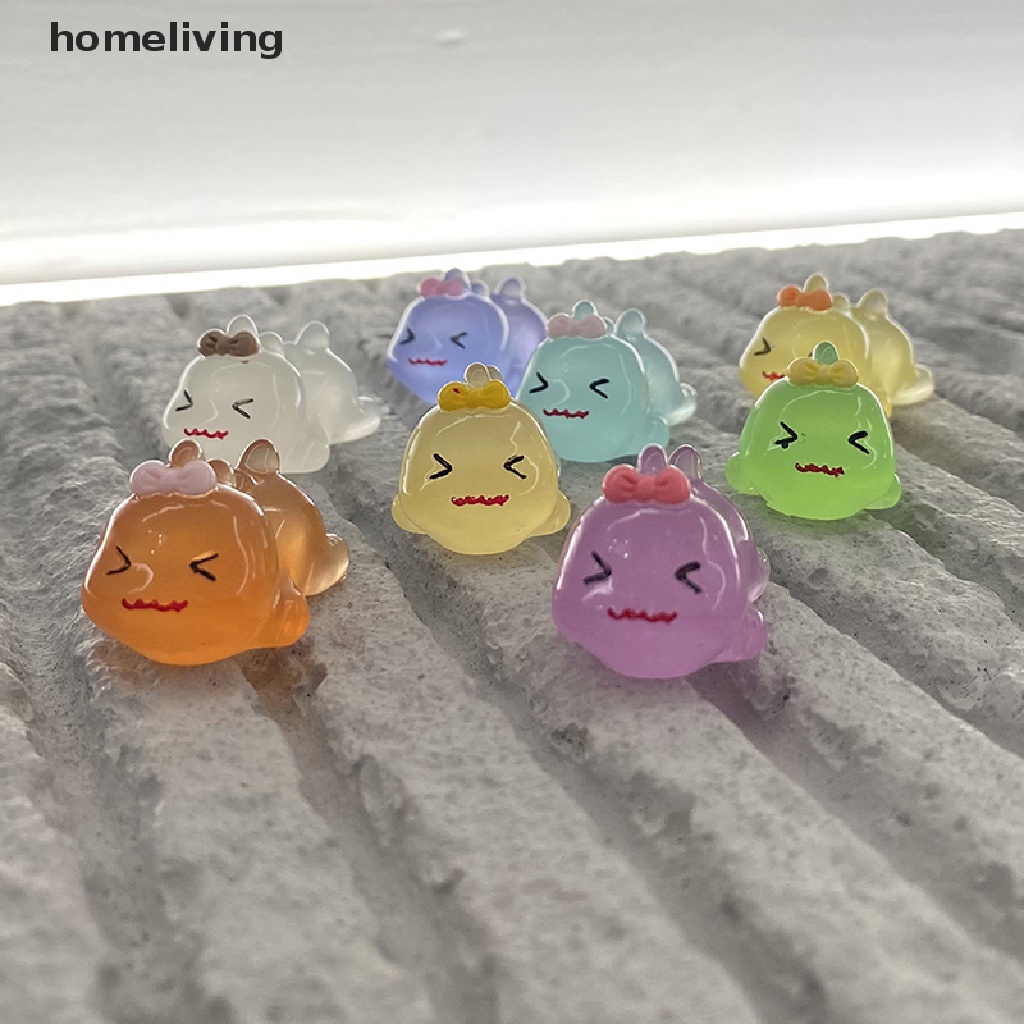 Bộ 2 Đồ trang trí Khủng Long Hoạt Hình Dạ Quang Trang Trí Tiểu Cảnh