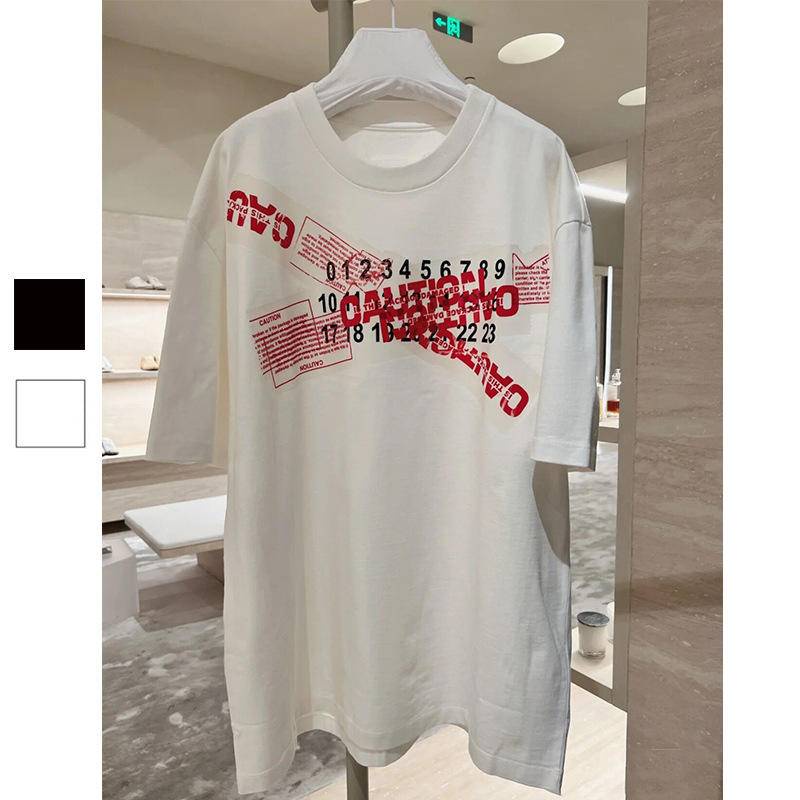 Áo Thun cotton Ngắn Tay In Băng Số Mới M6