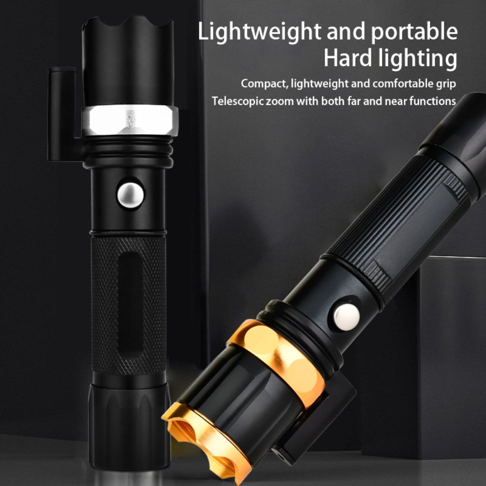 Đèn Pin Mạnh Đèn Pin Sạc Đèn Pin Laser Thu Phóng Siêu Sáng Có Thể Sạc Lại Usb Đèn Led Chiếu Sáng Ngoài Trời La Bàn Mini Đèn Pin Nhỏ