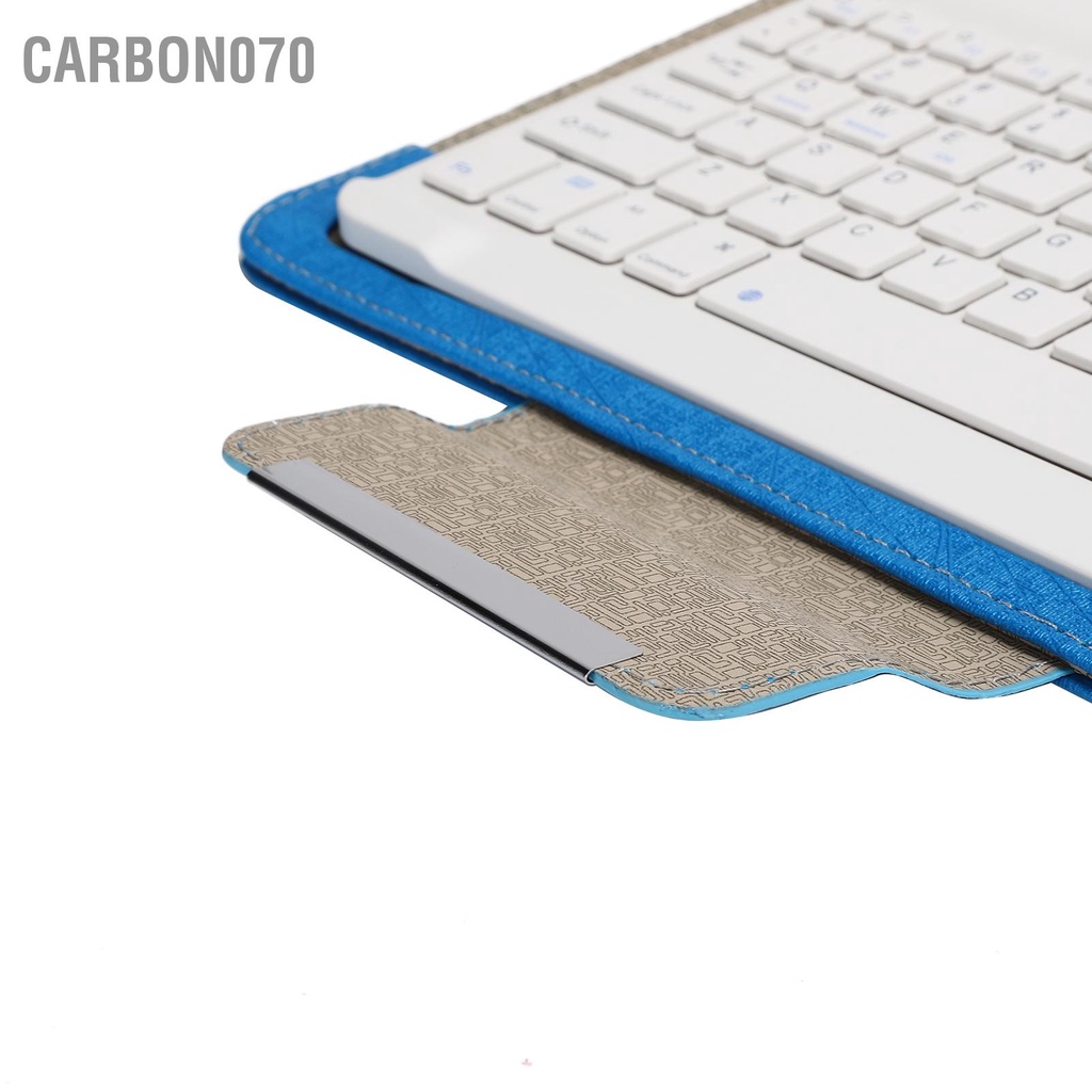Carbon070 Bộ vỏ máy tính bảng với giá đỡ bảo vệ bàn phím Bluetooth màu trắng Đa năng cho 9 7‑10 1in