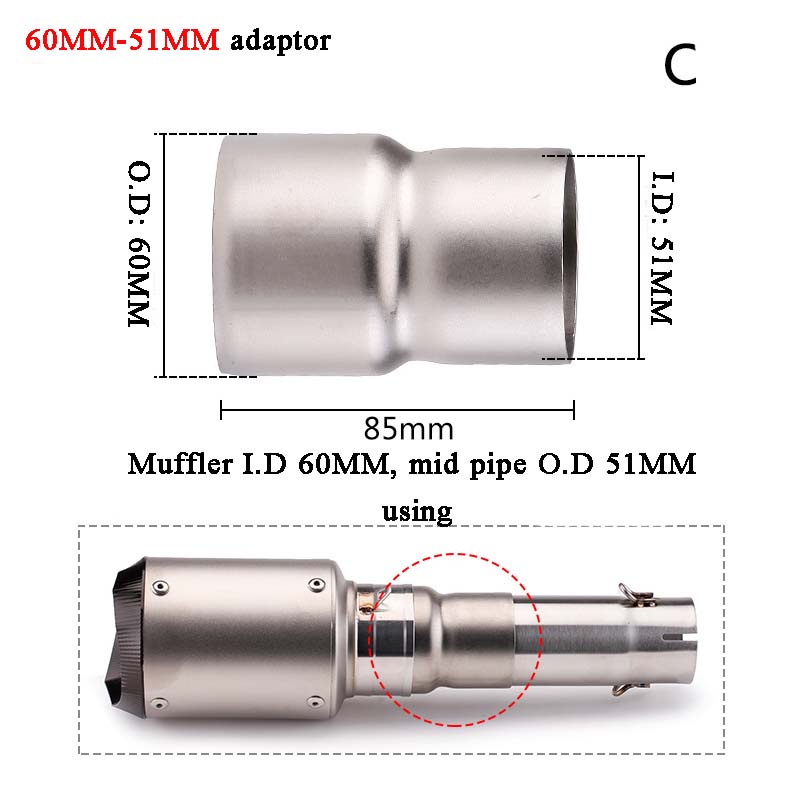 Đầu Nối Giảm Thanh 51 / 60MM Chất Lượng Cao