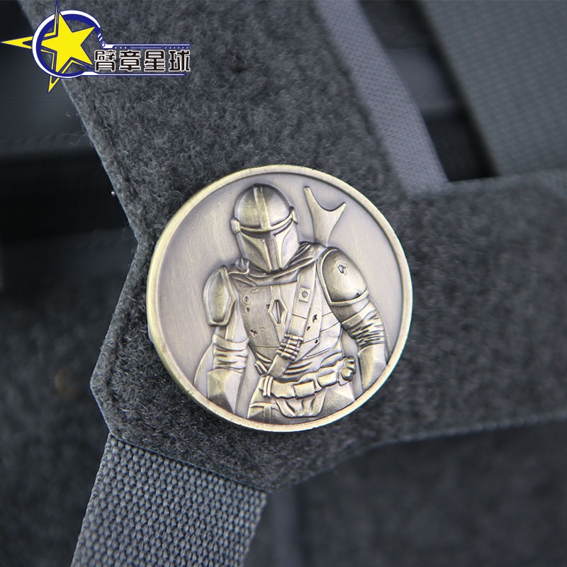 Miếng Dán / Huy Hiệu / Băng Cánh Tay / Balo Bằng Kim Loại Hình Chiến Binh Mandalorian 3D