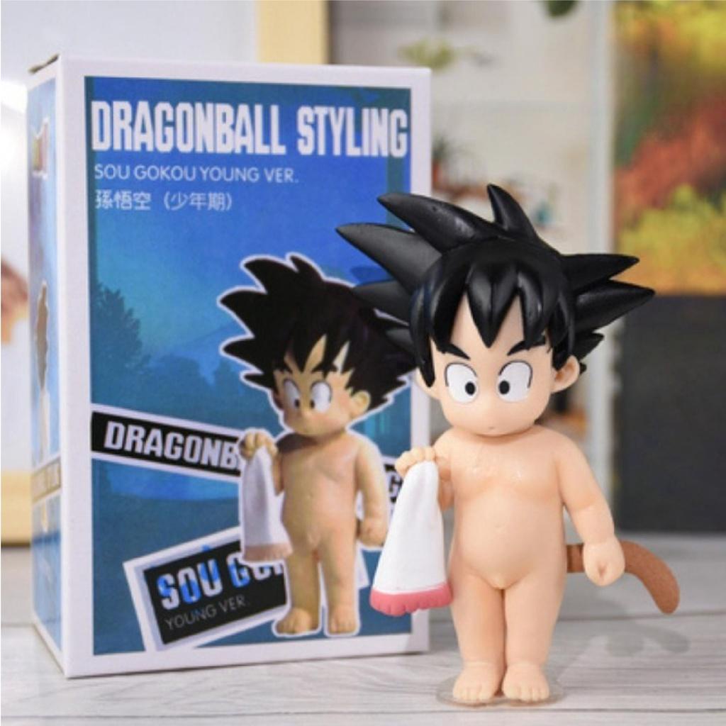 Mô hình nhân vật songoku kid trẻ thơ cầm ngọc rồng nhỏ xinh cao 12 cm | Figure dragon ball anime 7 viên ngọc rồng
