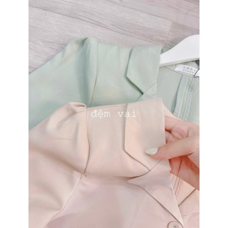 Set áo vest tay ngắn - váy dập ly Set38