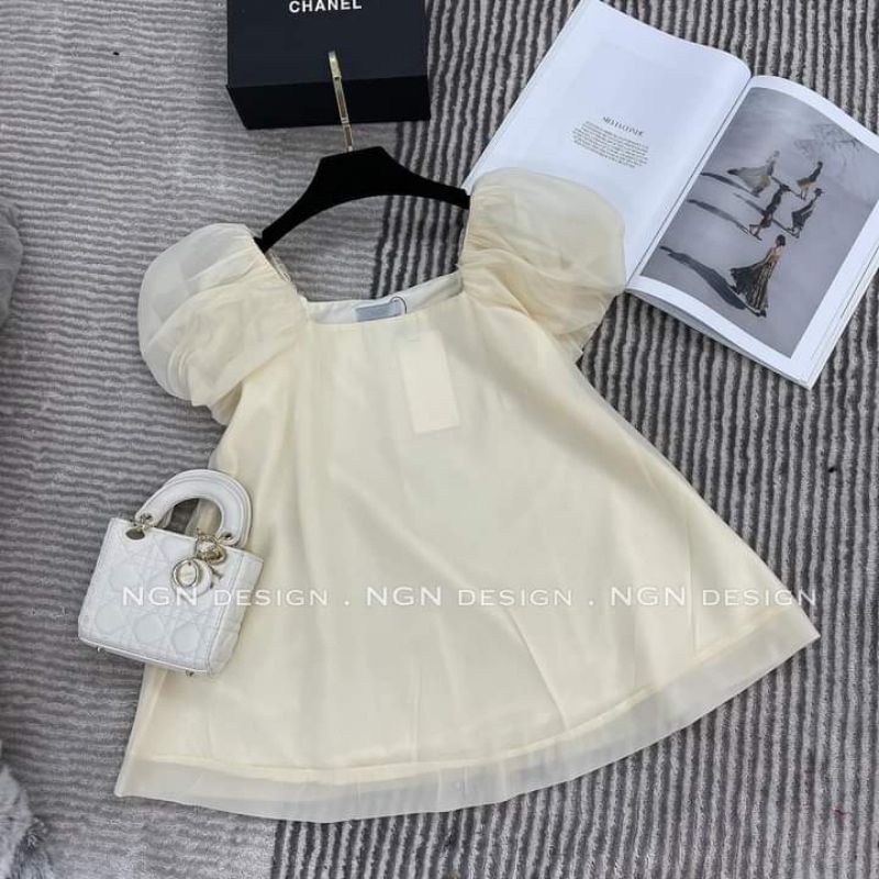 💋Áo tơ tay bồng bánh bèo neww❤️❤️