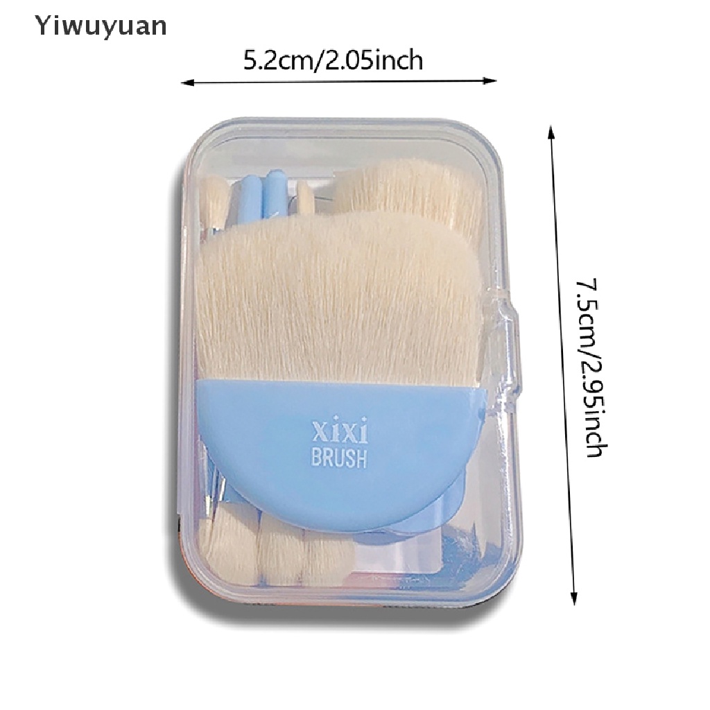 < Yiwuyuan > Bộ 6 Cọ Trang Điểm Mini Mềm Mại Kèm Hộp Đựng