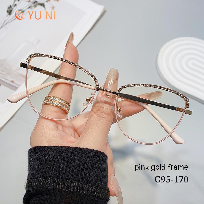 gọng kính cận kim loại nữ kính hàn quốc kính cận mắt mèo gọng mắt kính