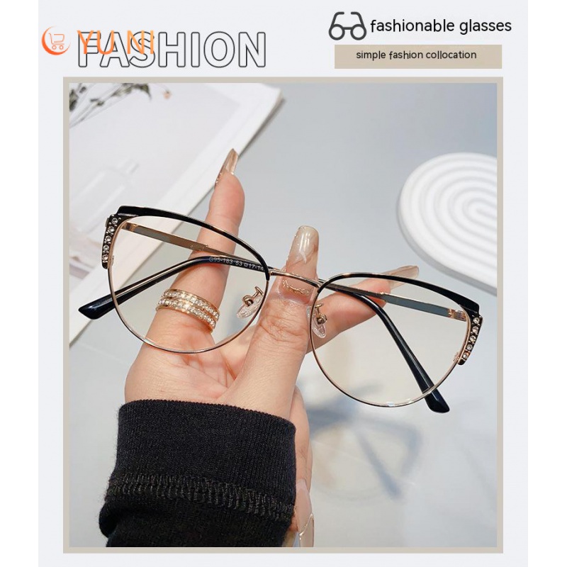 gọng kính kim loại kính chống ánh sáng xanh mắt kính đen mắt kính mắt mèo gọng mắt kính