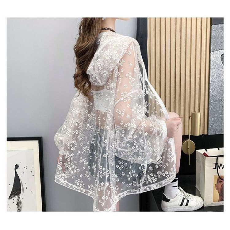 Áo Khoác Cardigan Chống Nắng Thoáng Khí Phong Cách Hàn Quốc Thời Trang Mới Cho Nữ