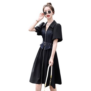Đầm Denim Giả Hai Mảnh Thời Trang Mùa Hè 2023 Mới Cho Nữ